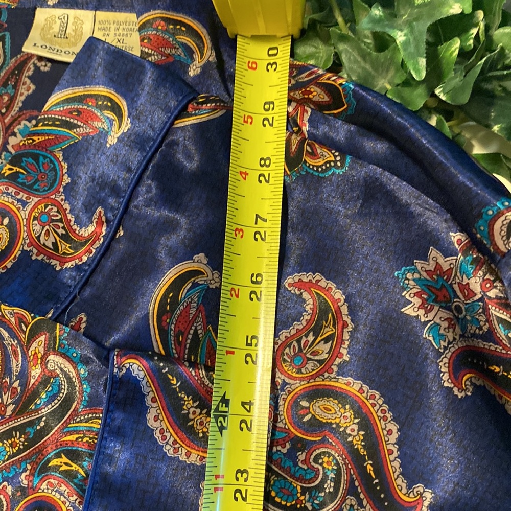 London Navy Blue Beautiful Paisley Design Pajamas Pants Set - Picture 11 of 15